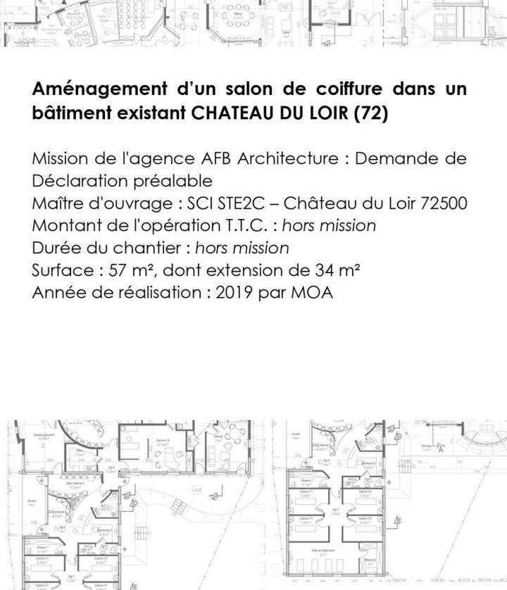 Aménagement d'un salon de coiffure dans un bâtiment existant Sud Sarthe (1)