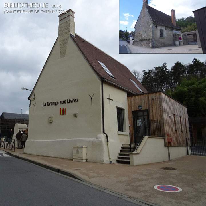 Aménagement d'une bibliothèque dans une ancienne fermette Sud Sarthe (4)
