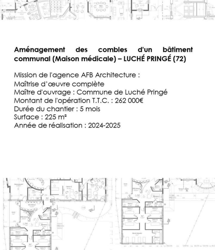 Aménagement des combles d'un bâtiment communal (Maison médicale) Sud Sarthe (1)