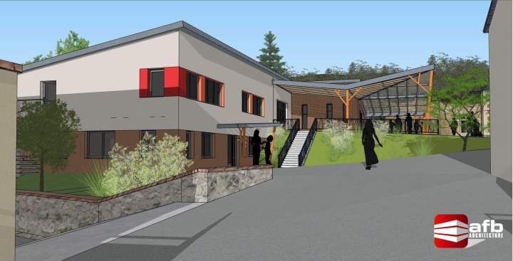 Construction d'un bâtiment d'enseignement  pôle administratif et blocs sanitaires Sud Sarthe (7)
