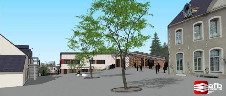 Construction d'un bâtiment d'enseignement  pôle administratif et blocs sanitaires Sud Sarthe (1)