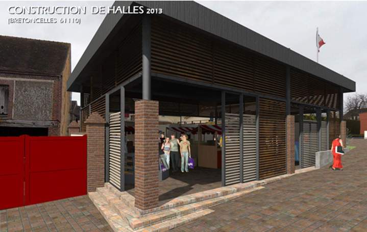 Construction d'une halle de marché (2)