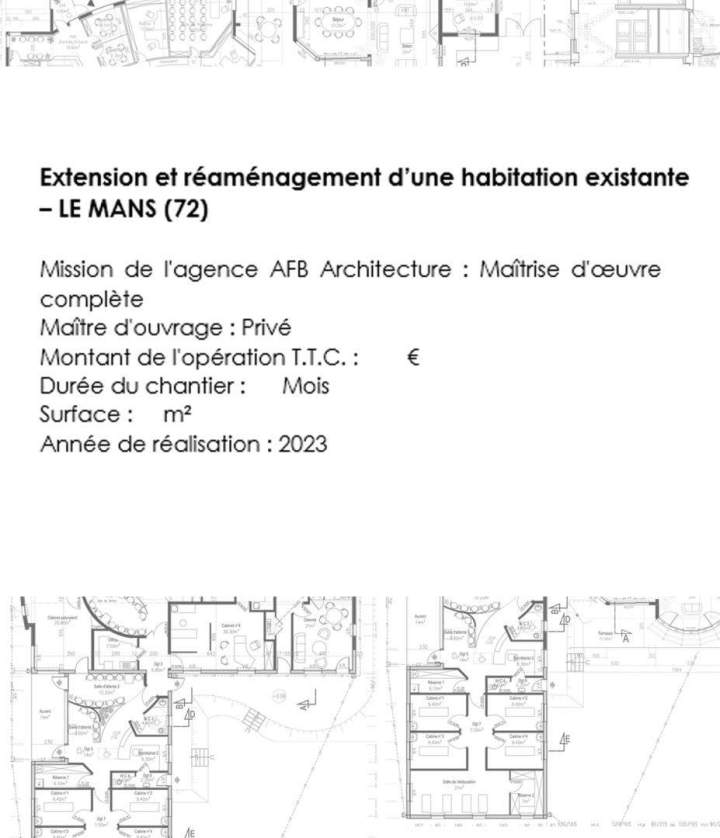 Extension et réaménagement d’une habitation existante Sud Sarthe (1)