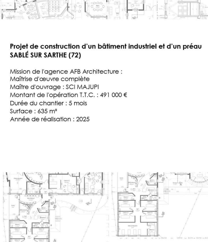 Projet de construction d’un bâtiment industriel et d’un préau Sud Sarthe (1)