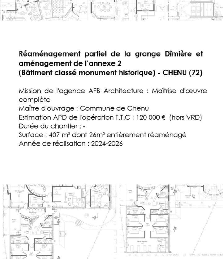 Réaménagement partiel de la grange Dîmière et aménagement de l'annexe 2 Sud Sarthe (1)