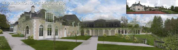 Réhabilitation d'une demeure Sud Sarthe (1)