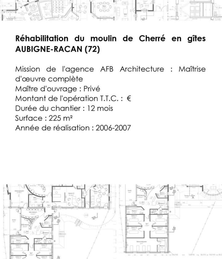 Réhabilitation du moulin de cherré en gites Sud Sarthe (1)